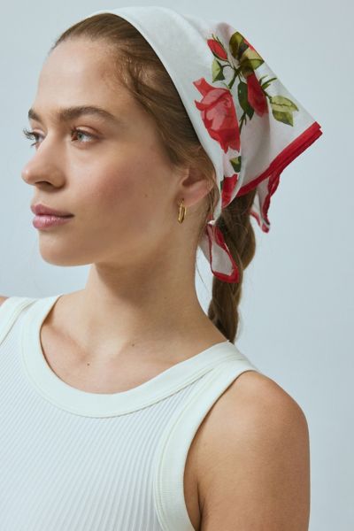 Rose Print Cotton Bandana Product Page