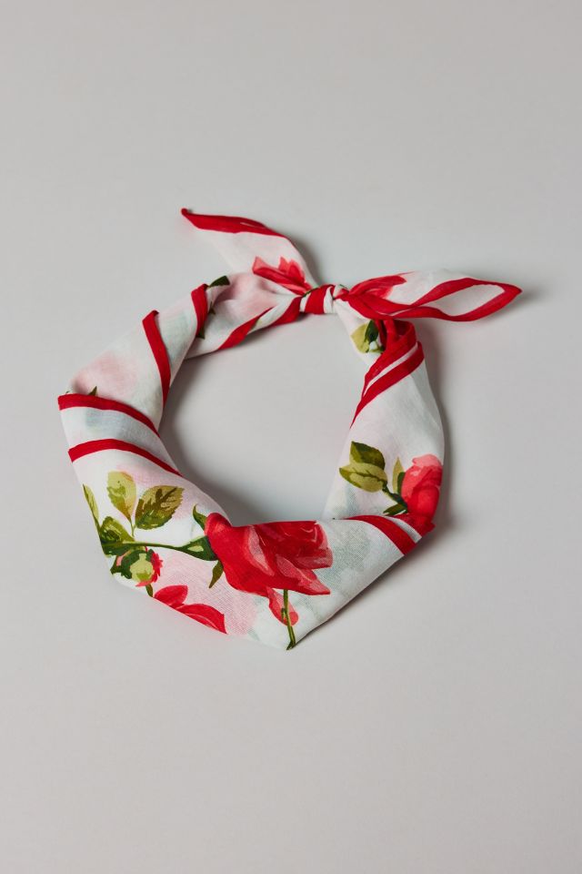 Rose Print Cotton Bandana #1