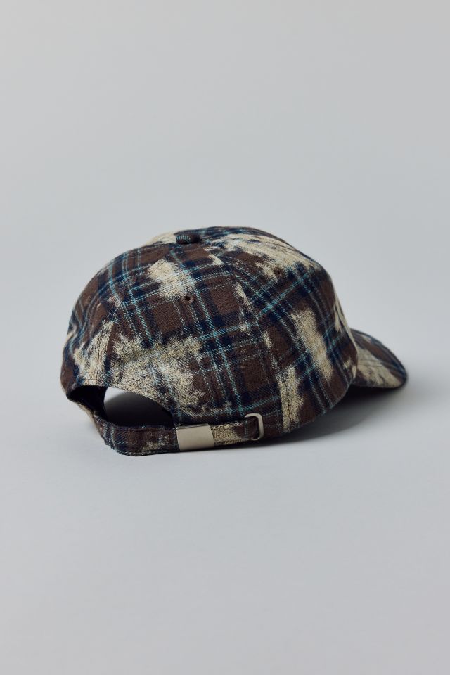 Bleached Plaid Baseball Hat