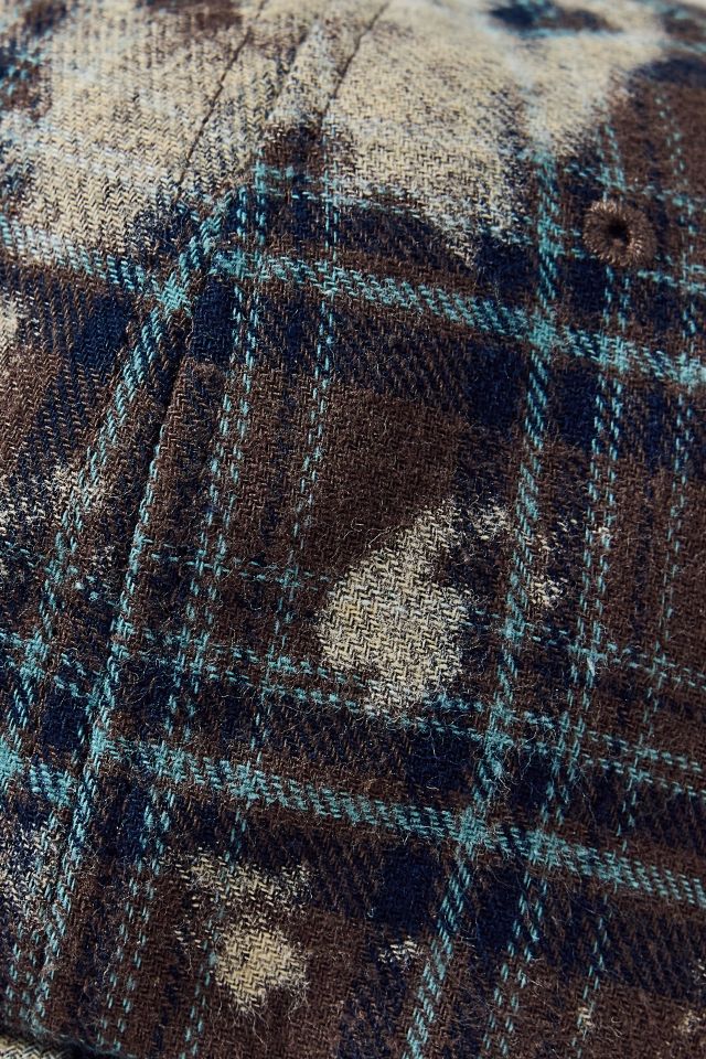 Bleached Plaid Baseball Hat