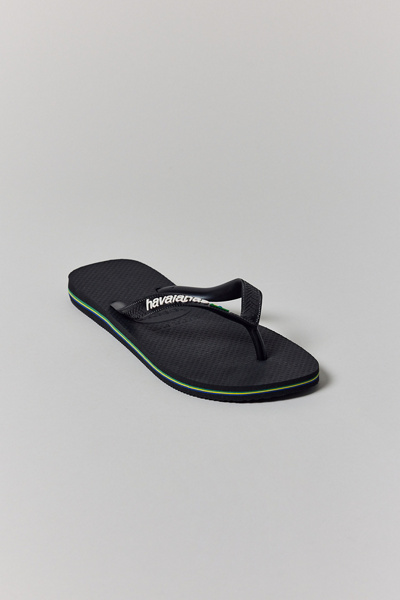 Havaianas Infradito Uomo Brazil Logo - Blu Navy, Taglia 7-8, Chiusa Slip-on - 2