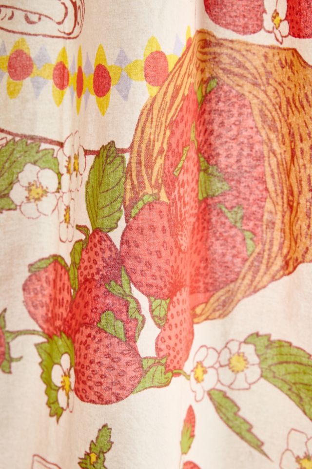 Ensemble de Rideaux de Café à Motif de Fraise Sucrée #2
