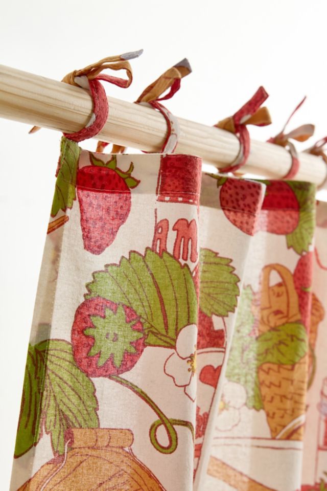 Ensemble de Rideaux de Café à Motif de Fraise Sucrée #3