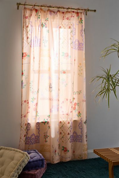 Urban Outfitters Irene Hanky Patterned Window Panel In Pink At
