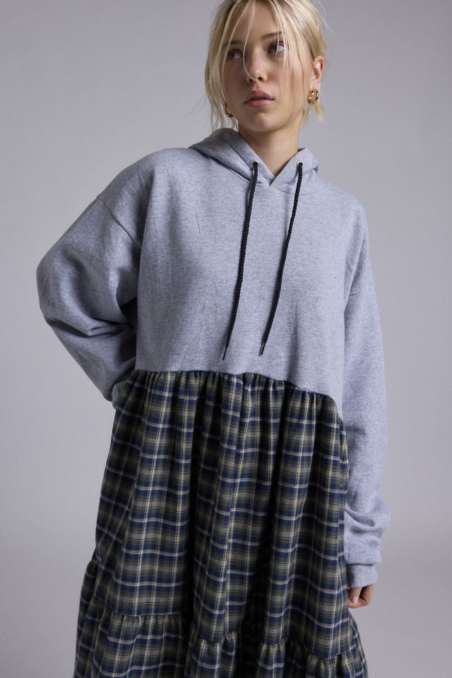ReMADE By UO Flannel Hoodie Dress #2