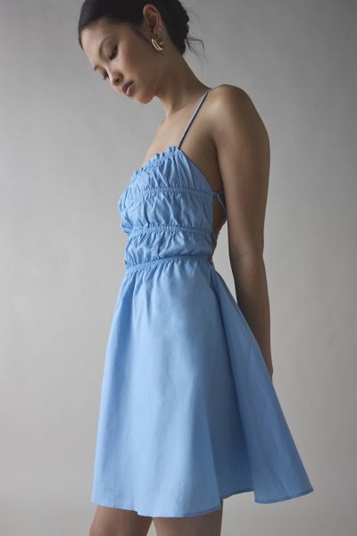 Robe mini Glamorous froncée à lacets au dos ouvert