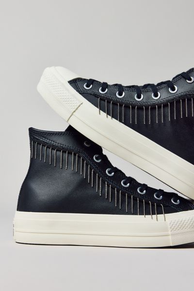 Converse Women's Chuck Taylor All Star Platform Western Glam Sneaker In Black/egret/silver, Women's At Urban 