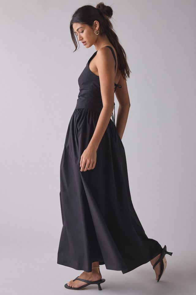 Glamorous Drop Waist Open Tie-Back Bow Maxi Dress #2