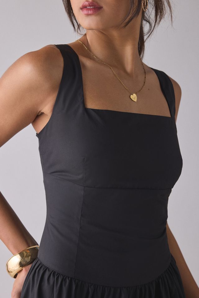 Glamorous Drop Waist Open Tie-Back Bow Maxi Dress #3