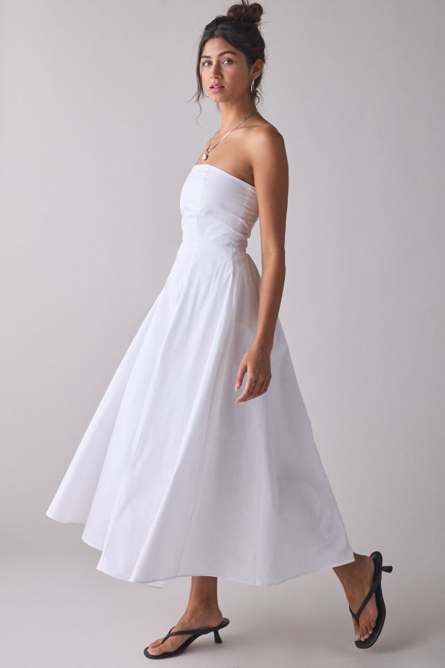 Glamorous Strapless Cotton Midi Dress #1