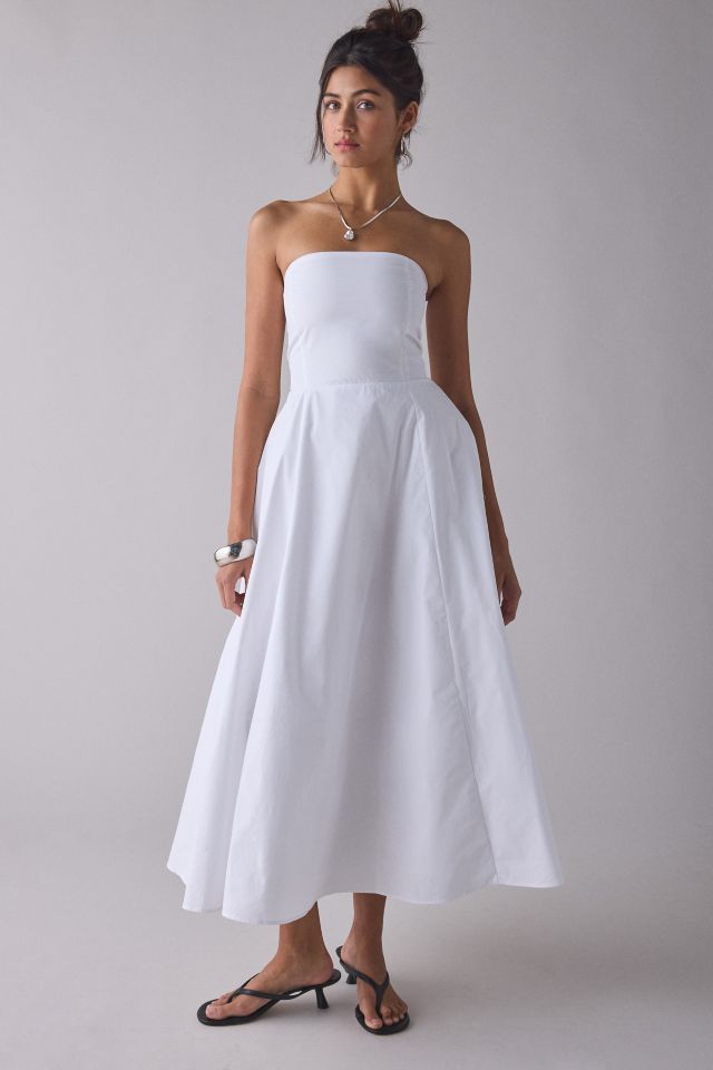 Glamorous Strapless Cotton Midi Dress #2