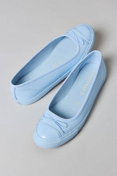 Converse Women's Chuck Taylor All Star Dainty Ballerina Patent Leather Ballet Flat In Blue Supermoon/blue Sup
