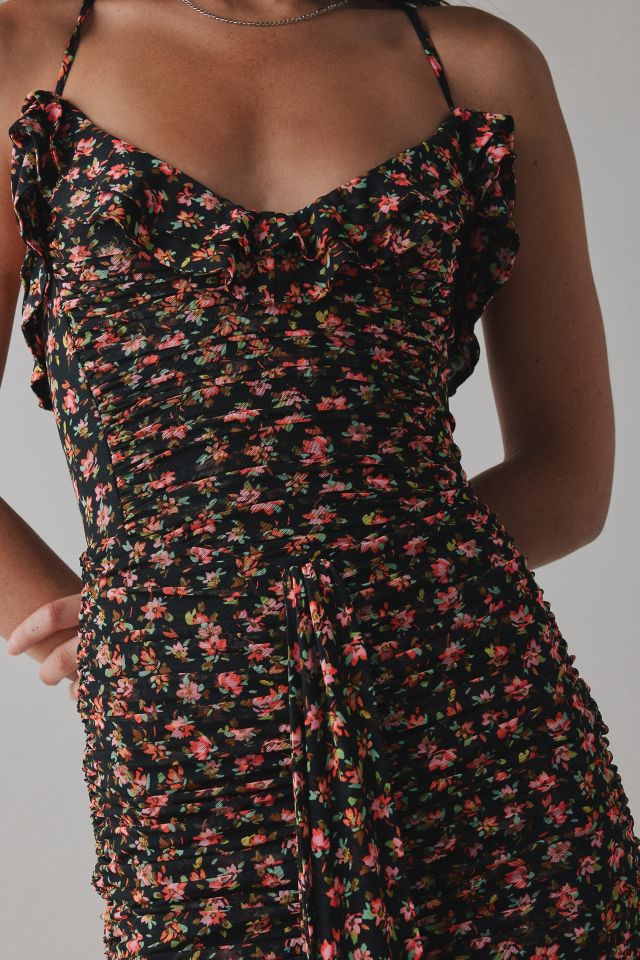 AFRM Mackie Spring Ditsy Floral Ruched Mini Dress #2