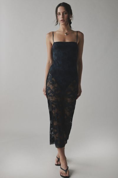 AFRM Marsaille Sheer Lace Midi Dress