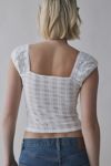Kimchi Blue Juliette Keyhole Scoop Neck Crinkle Blouse