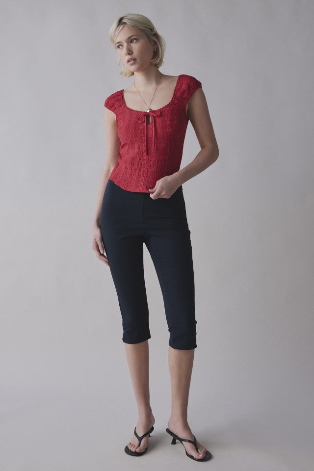 Kimchi Blue Juliette Keyhole Scoop Neck Crinkle Blouse #2
