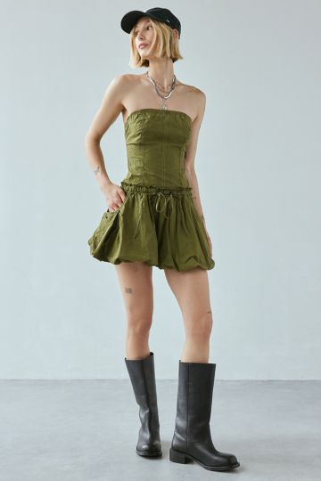 Silence + Noise Eliza Drop Waist Midi Dress