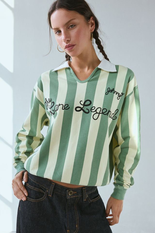 BDG Lane Legend Embroidered Graphic Collared Pullover #1