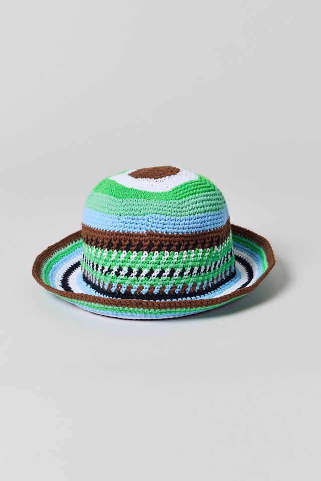 Wyeth Stripe Pattern Knit Bucket Hat #1