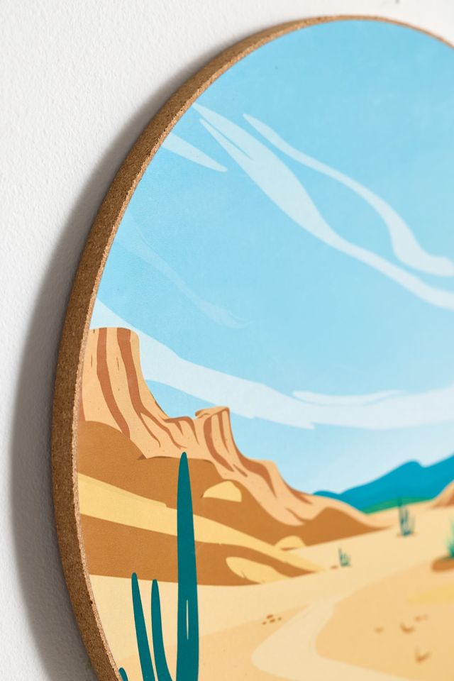 Western Round Cork Board & Icon Pin Set #2