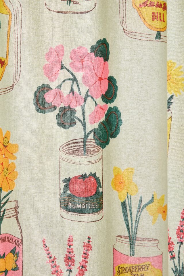 Jar-Din Floral Patterned Shower Curtain #1