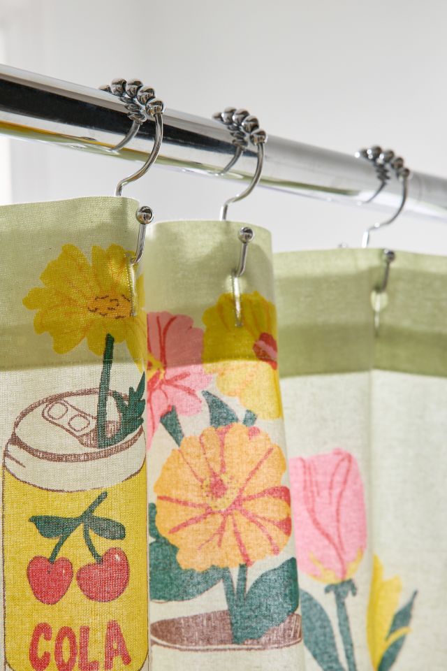Jar-Din Floral Patterned Shower Curtain #2
