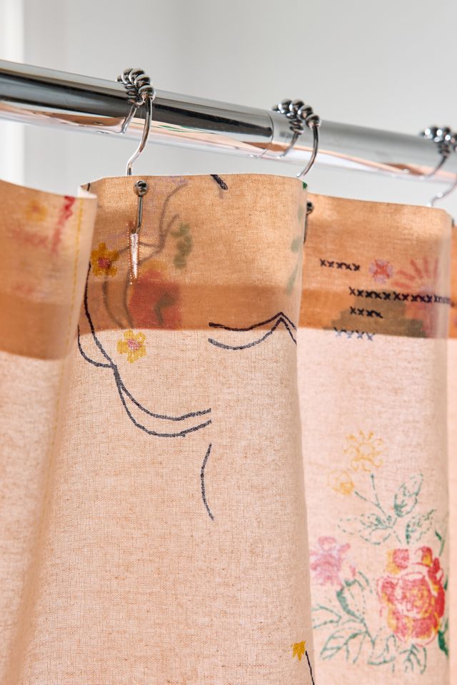 Irene Hankies Patterned Shower Curtain #2