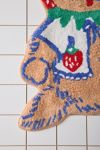 Strawberry Cat Shape Plush Tufted Bath Mat