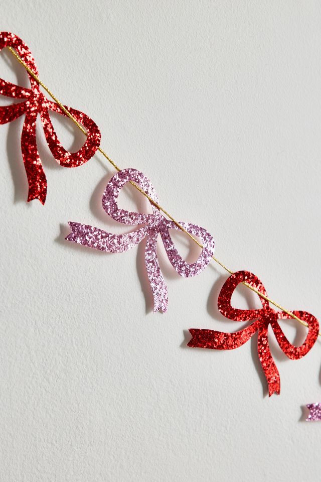 Meri Meri Glitter Bow Garland #2