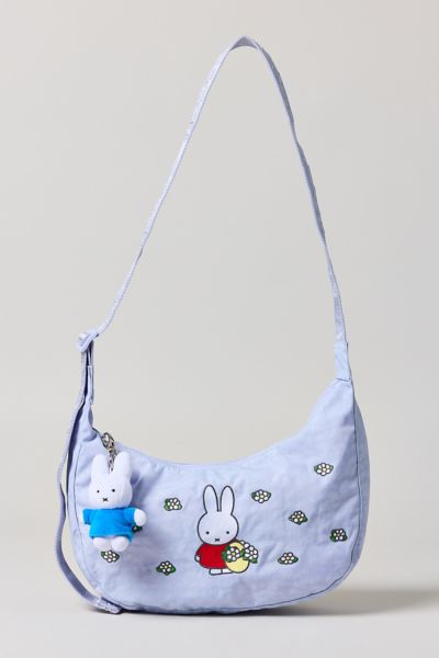 Baggu & Miffy Medium Nylon Crescent Bag In Embroidered Miffy, Women's At Urban Outfitters