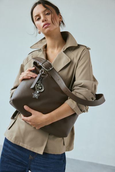 Baggu Recycled Leather Shoulder Bag In Brown, Women's At Urban Outfitters