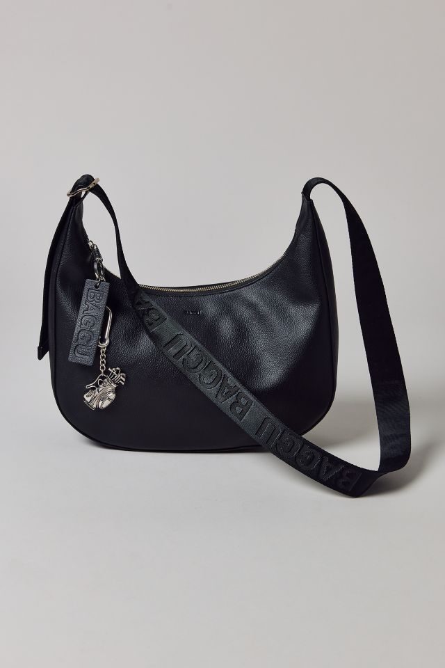BAGGU Medium Recycled Leather Crescent Bag #1