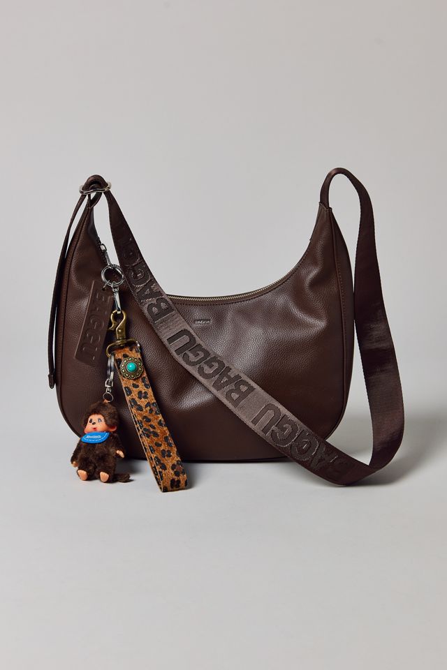 BAGGU Medium Recycled Leather Crescent Bag #1