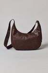 BAGGU Medium Recycled Leather Crescent Bag