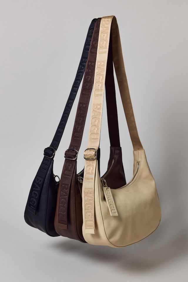 BAGGU Recycled Leather Medium Crescent Bag #1