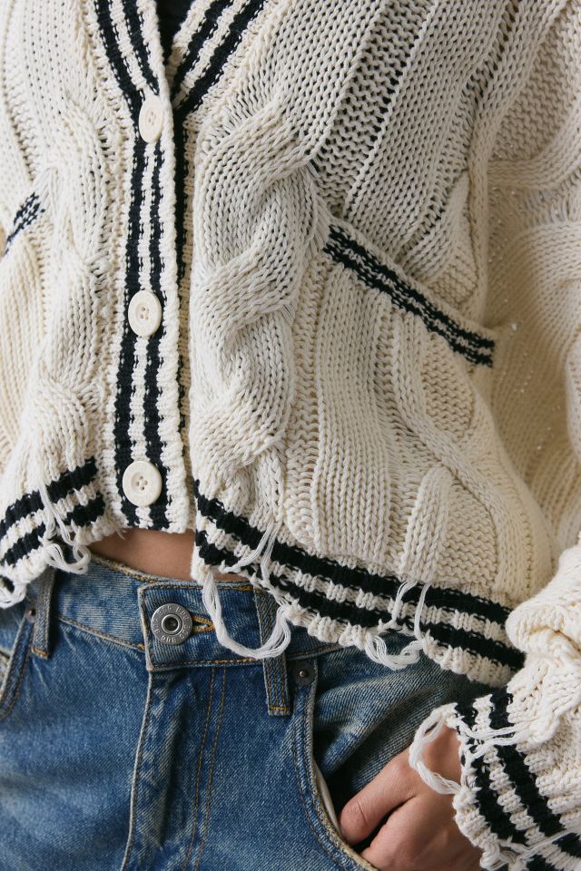 The Ragged Priest Blast Distressed Cable Knit Cardigan #2