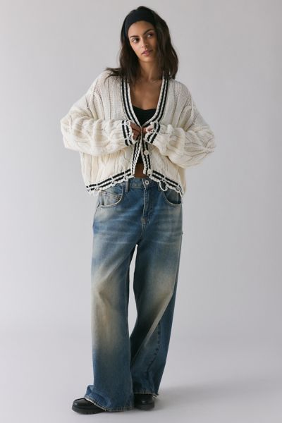 トップス POPPY RIBBON HOOD CARDIGAN Out From Under Poppy Ribbed Knit Hooded Cardigan | Urban