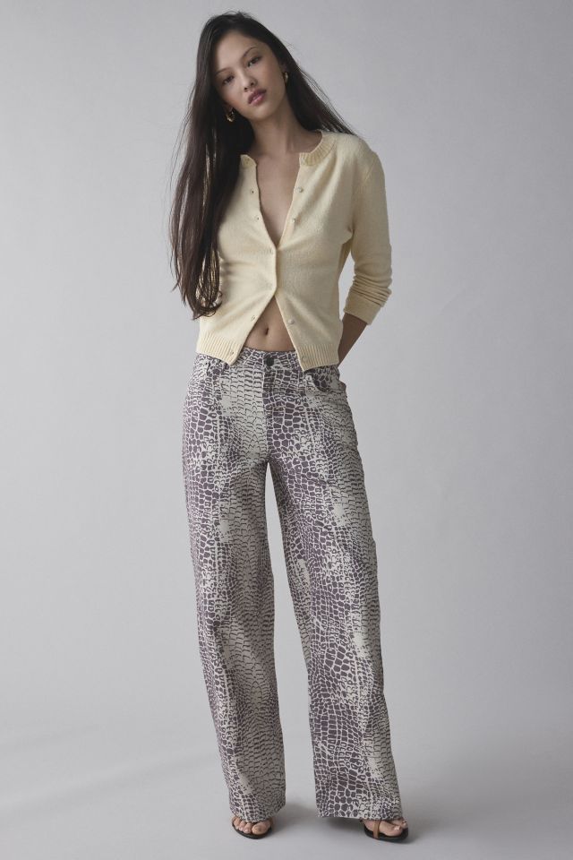 The Ragged Priest Bite Printed Wide-Leg Jean #1