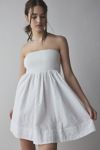 BDG Juliana Eyelet Strapless Mini Dress
