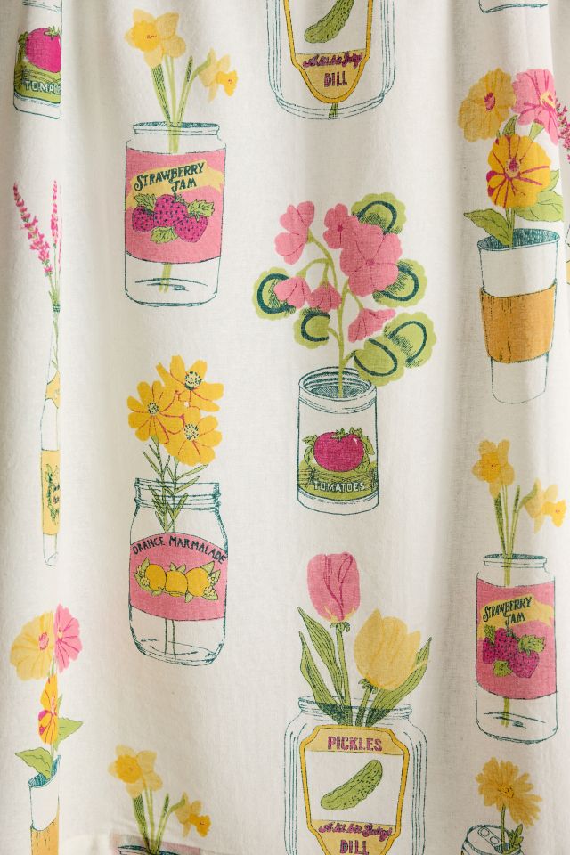 Jar-Din Floral Pattern Café Curtain Set #2