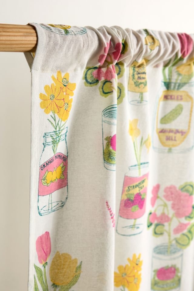 Jar-Din Floral Pattern Café Curtain Set #3