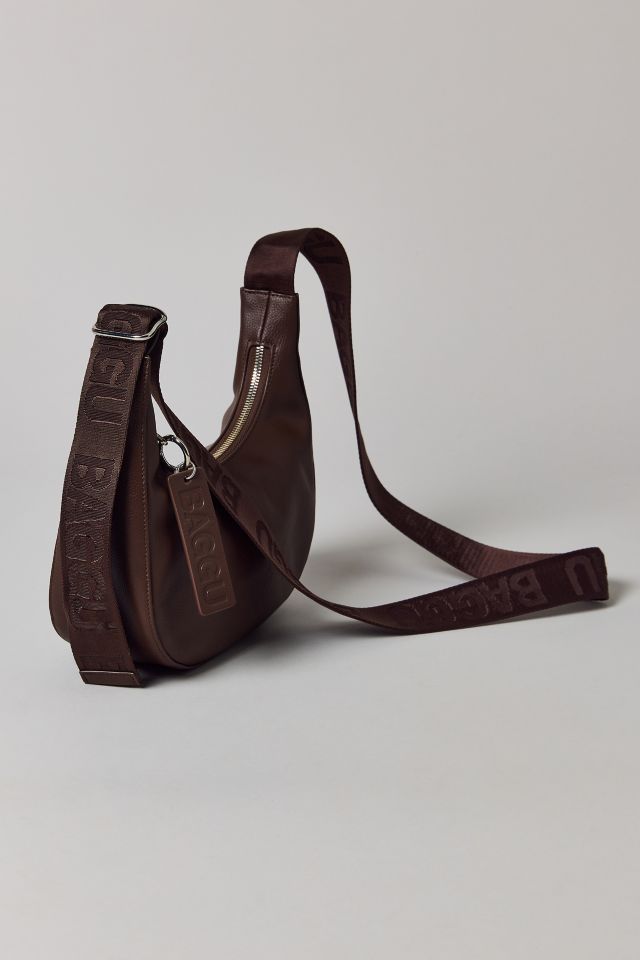 BAGGU Small Recycled Leather Crescent Bag #3