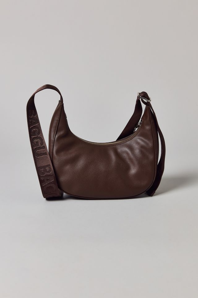 BAGGU Small Recycled Leather Crescent Bag #4