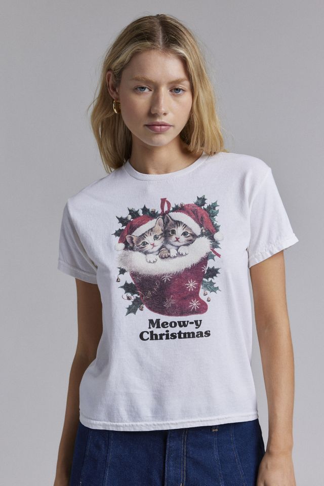 Meow-y Christmas Slim Fit Graphic Tee #2