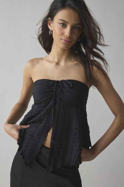 black eye patch SLOPPY SCRIPT TUBE TOP