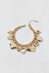 Charlie  Gold Heart Charm Bracelet