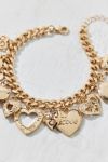Charlie  Gold Heart Charm Bracelet