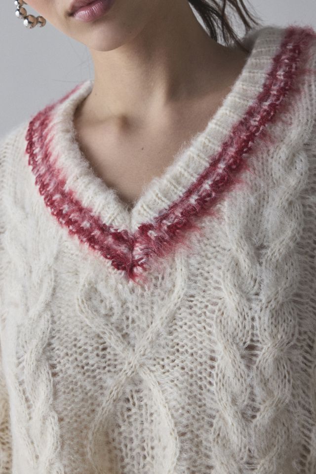 The Ragged Priest Load Cable Knit Cropped Sweater #1