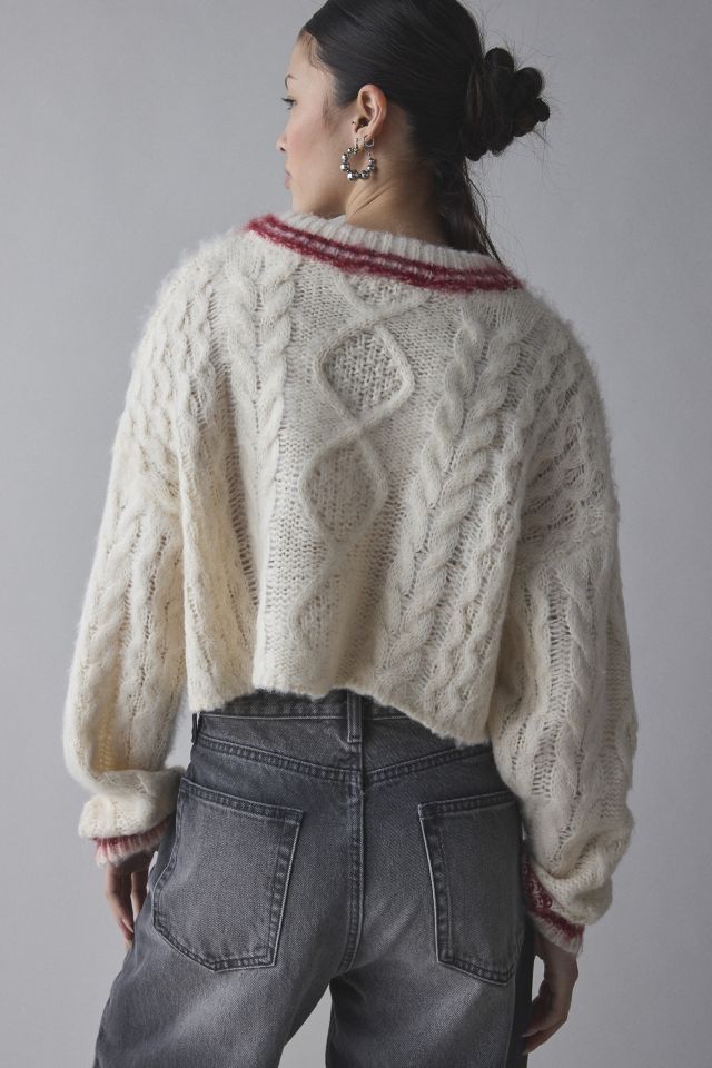 The Ragged Priest Load Cable Knit Cropped Sweater #3