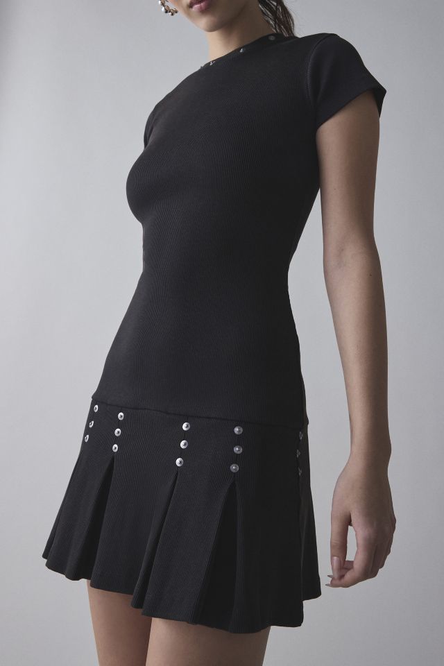 The Ragged Priest Transit Drop-Waist Pleated Mini Dress #1